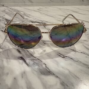 Disney Parks Golden Aviator Mickey Mouse Ears Adult Sunglasses